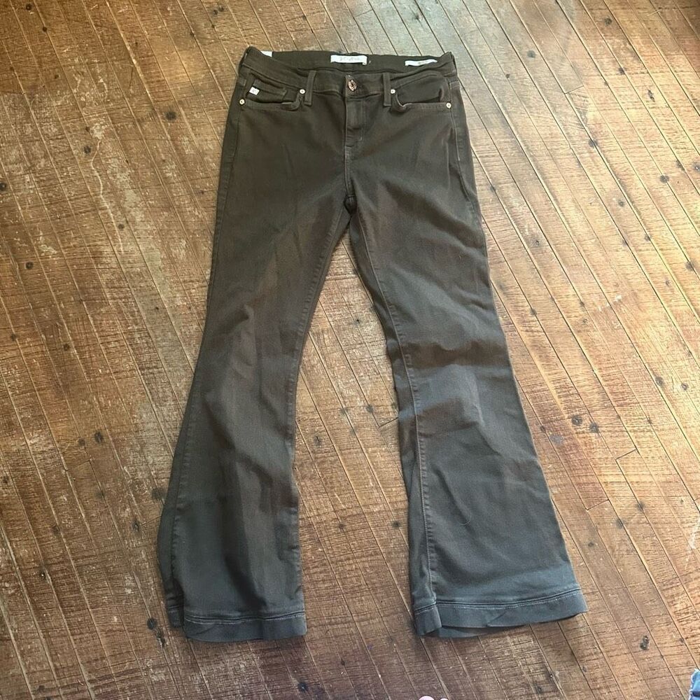Kancan olive green flared premier 28 stretchy pants